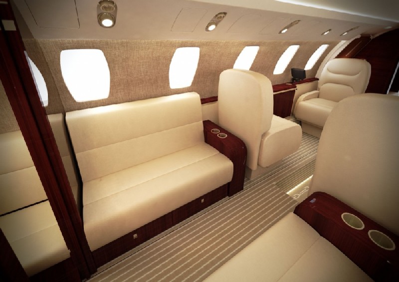 салон бизнес джета Cessna Citation VII