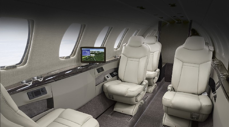 салон бизнес джета Cessna Citation CJ4