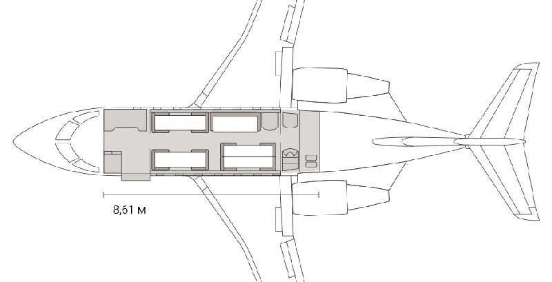 бизнес джет Learjet 55